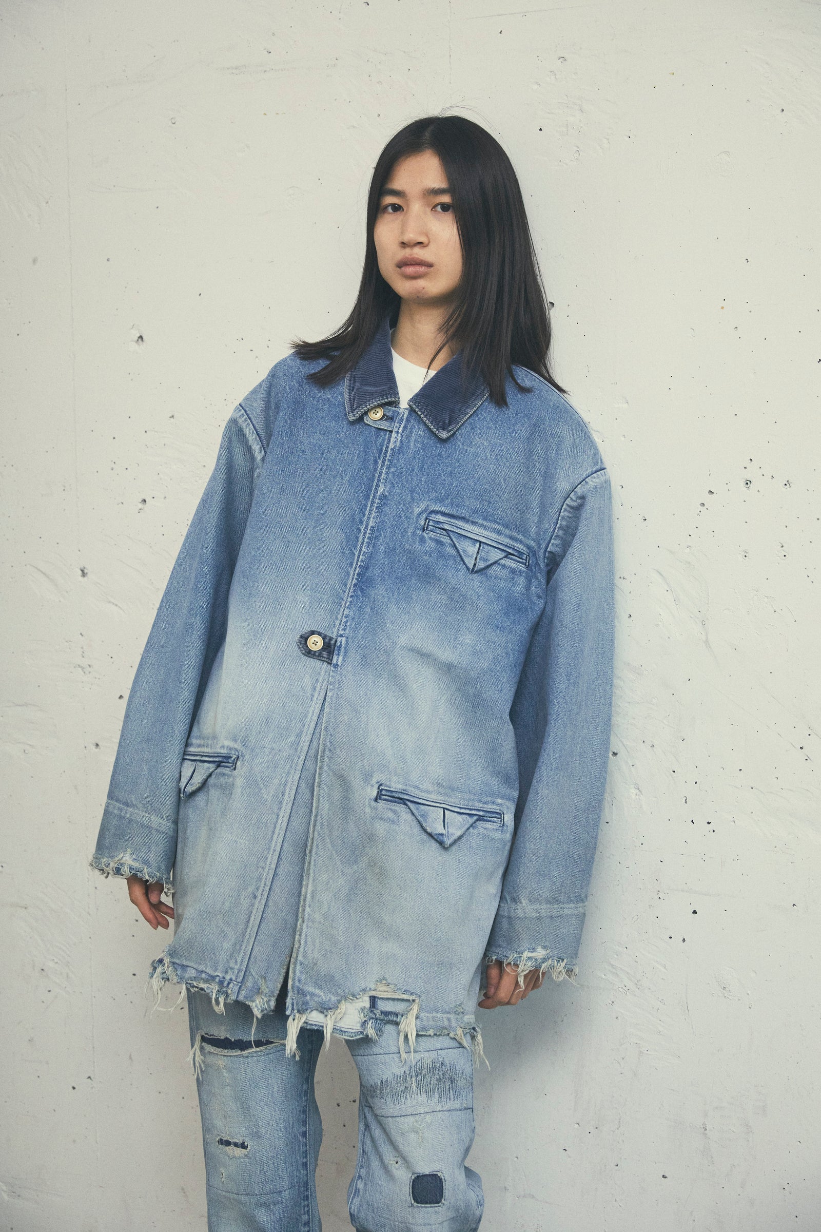 DENIM HALF COAT