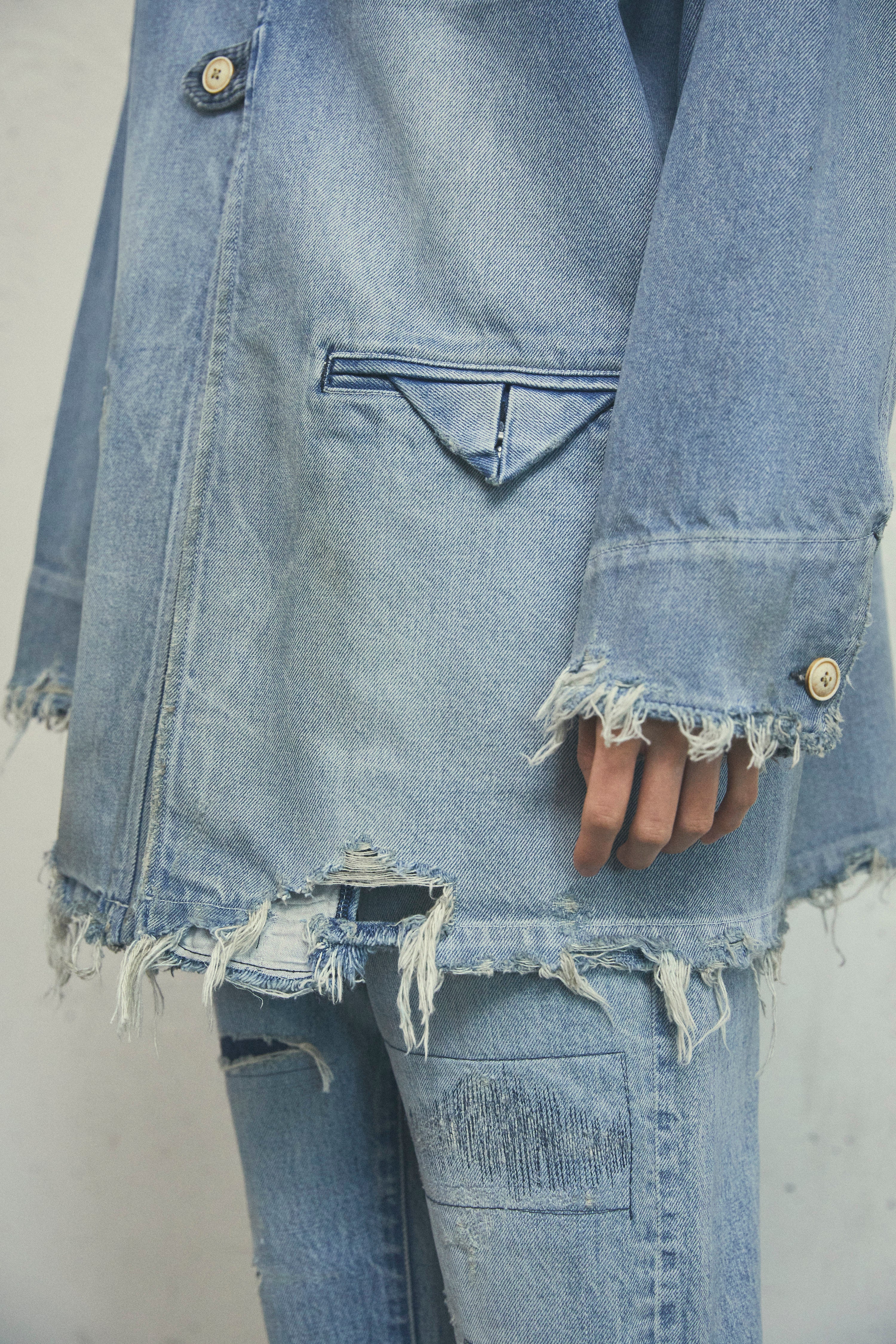 KURO デニムハーフコート | 日本製インディゴジャケット・メンズアウター