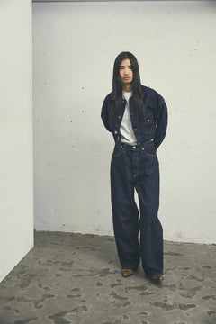 SELVEDGE CROPPED TRUCKER JACKET INDIGO