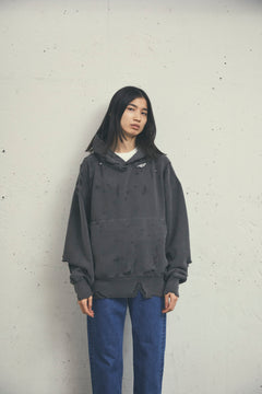 MORE DAMAGE WASHED SWEAT PARKA