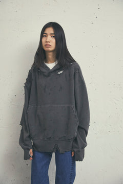 MORE DAMAGE WASHED SWEAT PARKA