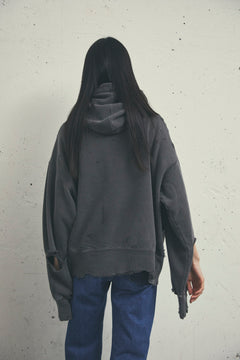 MORE DAMAGE WASHED SWEAT PARKA