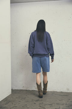 MORE DAMAGE WASHED CREW NECK SWEAT