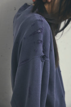 MORE DAMAGE WASHED CREW NECK SWEAT