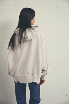 MORE DAMAGE WASHED SWEAT PARKA