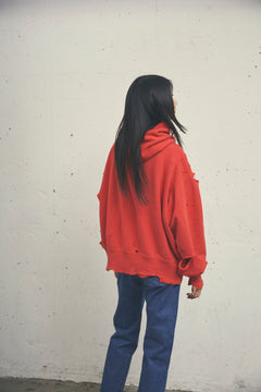 MORE DAMAGE WASHED SWEAT PARKA