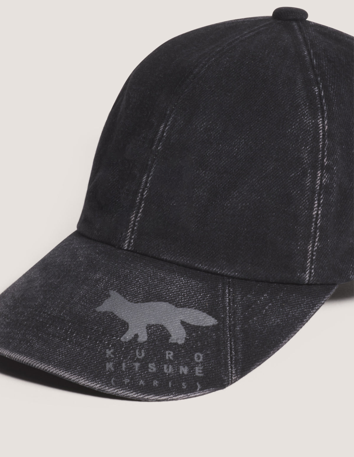 MAISON KITSUNÉ X KURO BLACK DENIM CAP