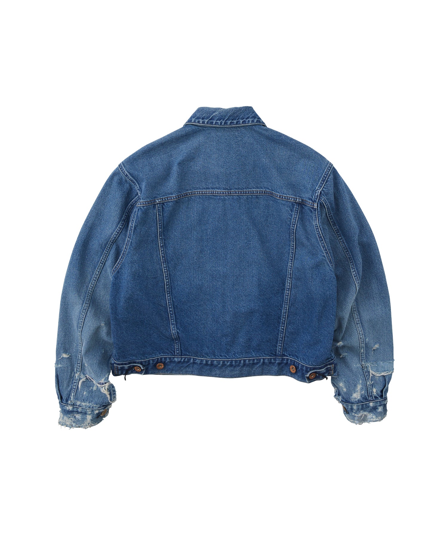 ARGYLE SASHIKO DENIM JACKET FADED INDIGO