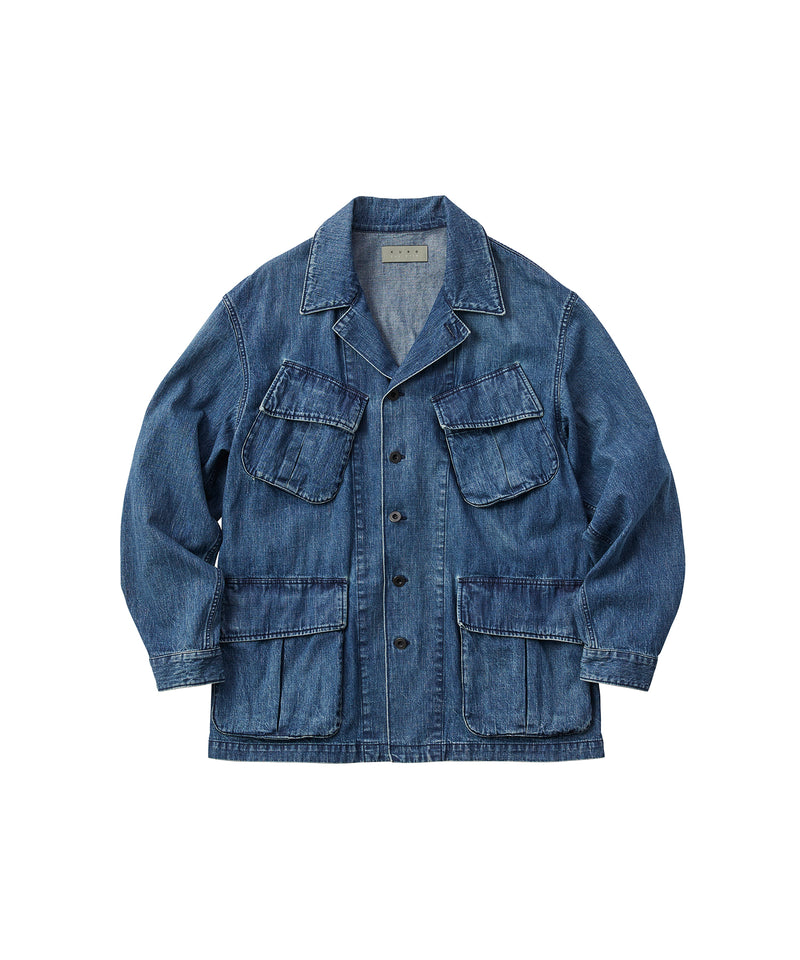 DENIM ARMY JACKET / FADED INDIGO