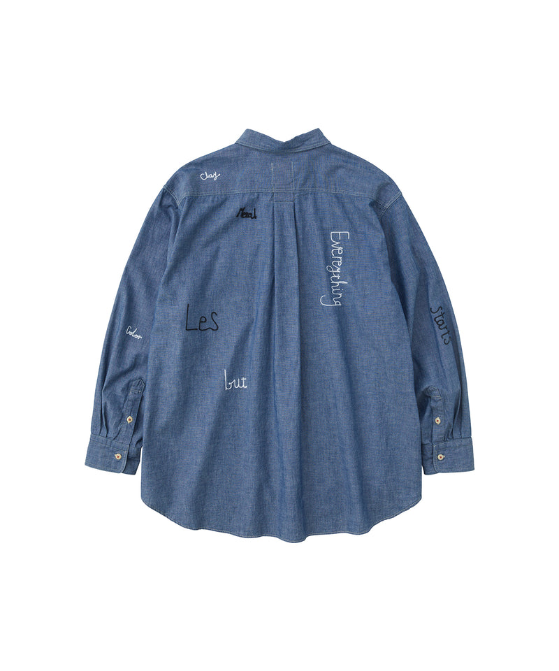 DIAGRAM EMBROIDERED CHAMBRAY SHIRT