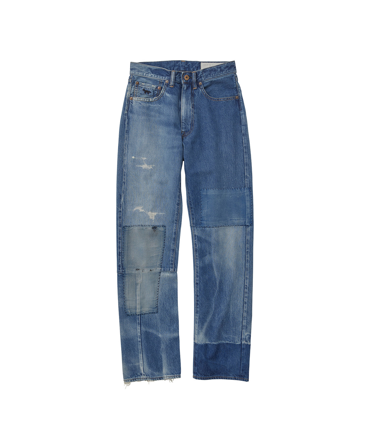 MAISON KITSUNÉ X KURO PATCHWORK DENIM PANTS