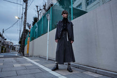 REMAKE DENIM MARK VI SKIRT / FADED BLACK