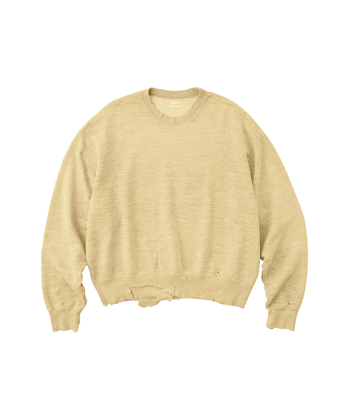 MORE DAMAGE WASHED CREW NECK SWEAT
