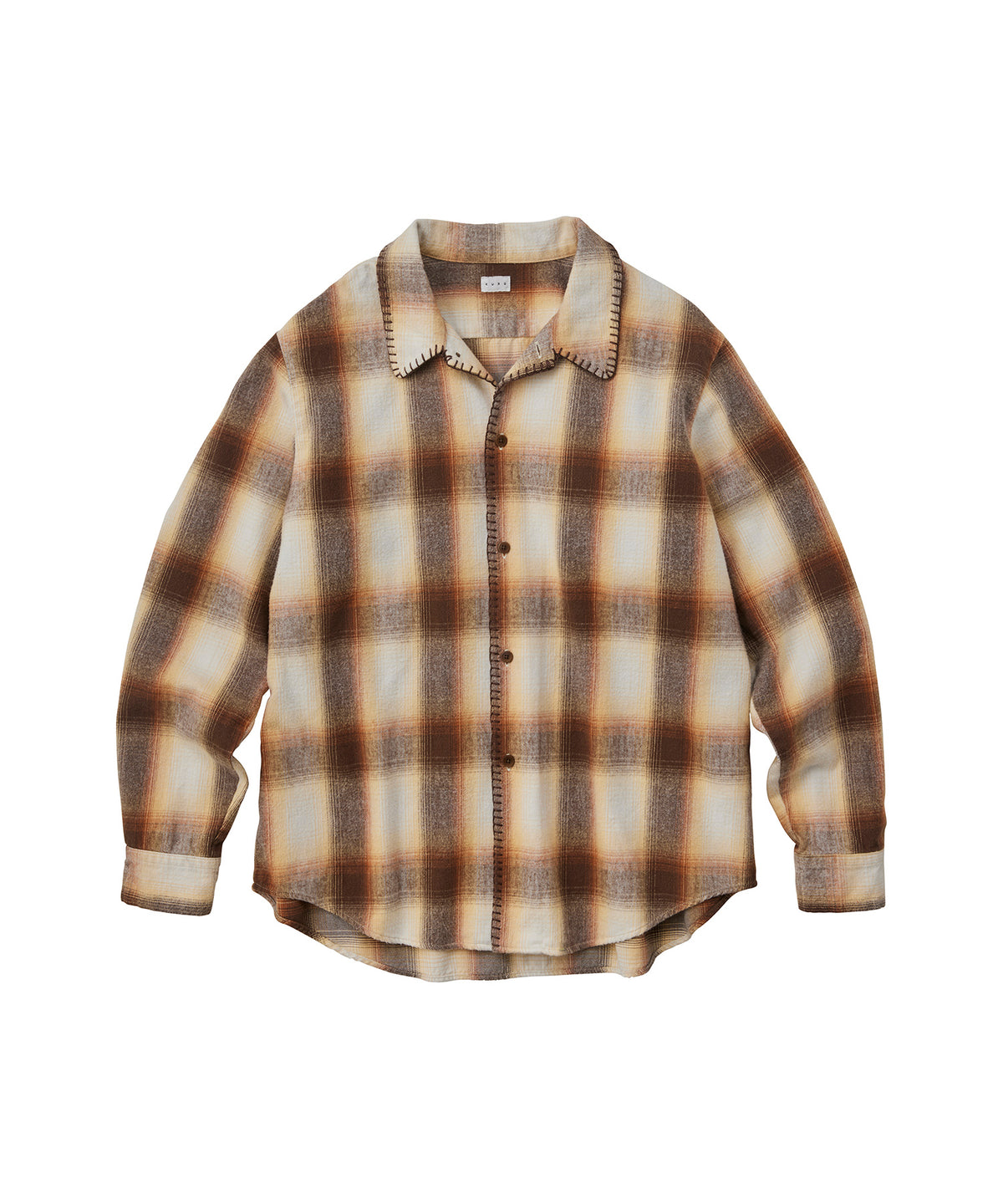 OMBRE BLANKET STITCH SHIRT