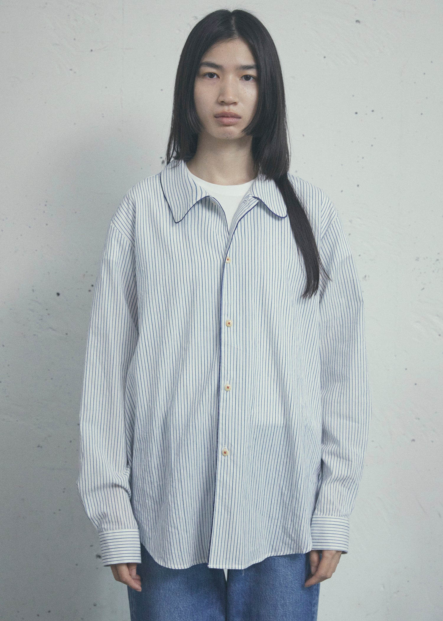 QUIET STRIPE PIPING SHIRT