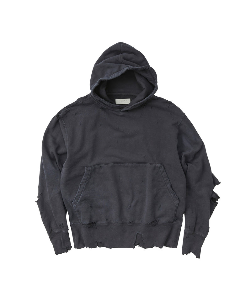 MORE DAMAGE WASHED SWEAT PARKA