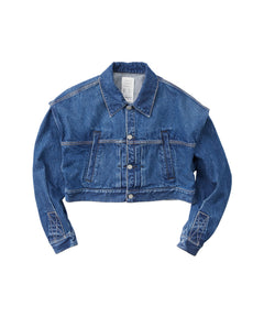 POWER SHOULDER SHORT DENIM JACKET