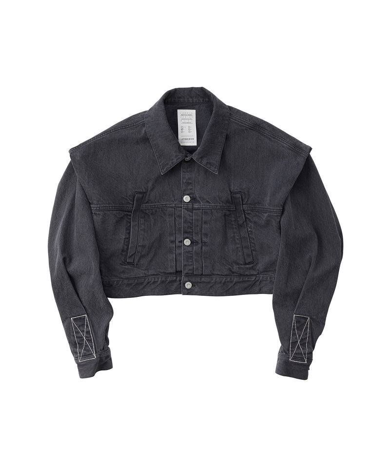 POWER SHOULDER SHORT DENIM JACKET