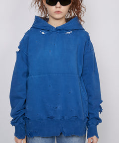 MORE DAMAGE WASHED SWEAT PARKA