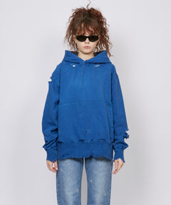 MORE DAMAGE WASHED SWEAT PARKA