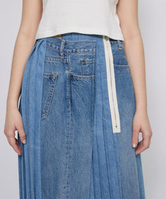 REMAKE DENIM MARK VI SKIRT / FADED INDIGO