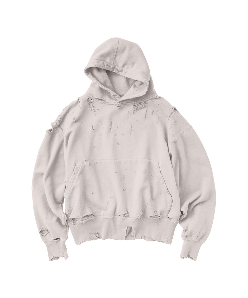 MORE DAMAGE WASHED SWEAT PARKA