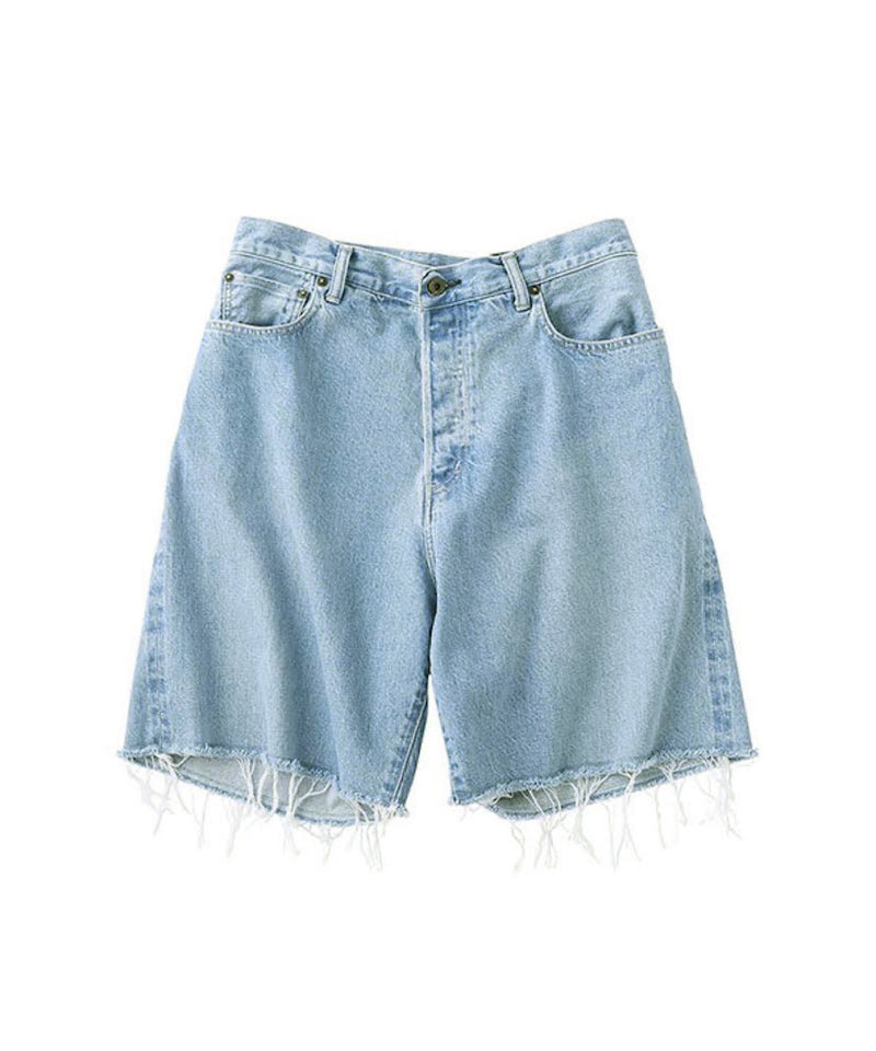 CROSSED DENIM SHORTS
