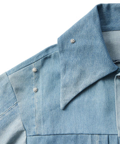 REMAKE DENIM MARK XII JACKET -Flower Button