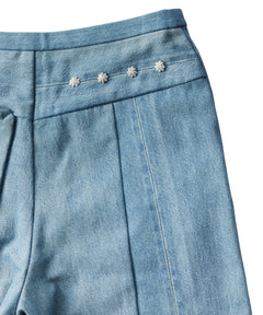 REMAKE DENIM MARK XIV PANTS -Flower Button