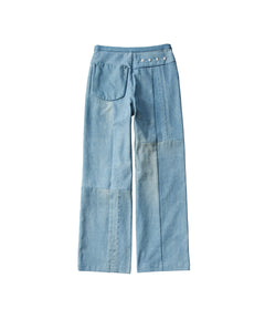 REMAKE DENIM MARK XIV PANTS -Flower Button