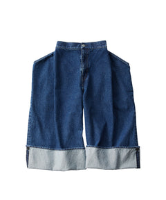 PAPER FOLDING DENIM PANTS