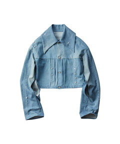 REMAKE DENIM MARK XII JACKET -Flower Button