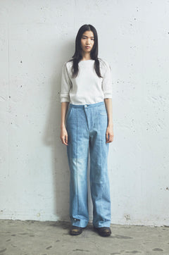 REMAKE DENIM MARK XIV PANTS -Flower Button