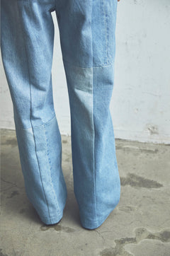 REMAKE DENIM MARK XIV PANTS -Flower Button