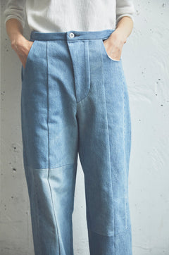 REMAKE DENIM MARK XIV PANTS -Flower Button