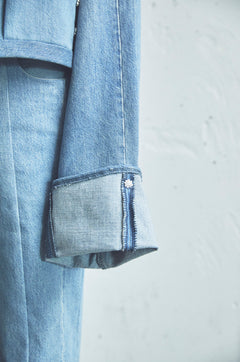 REMAKE DENIM MARK XII JACKET -Flower Button