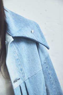 REMAKE DENIM MARK XII JACKET -Flower Button