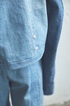 REMAKE DENIM MARK XII JACKET -Flower Button