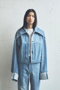 REMAKE DENIM MARK XII JACKET -Flower Button