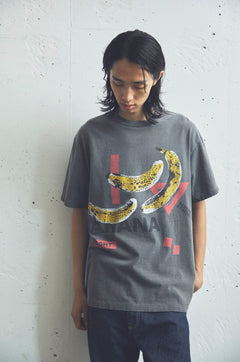 17/- ROUND SHAPE S/S TEE -BANANA-