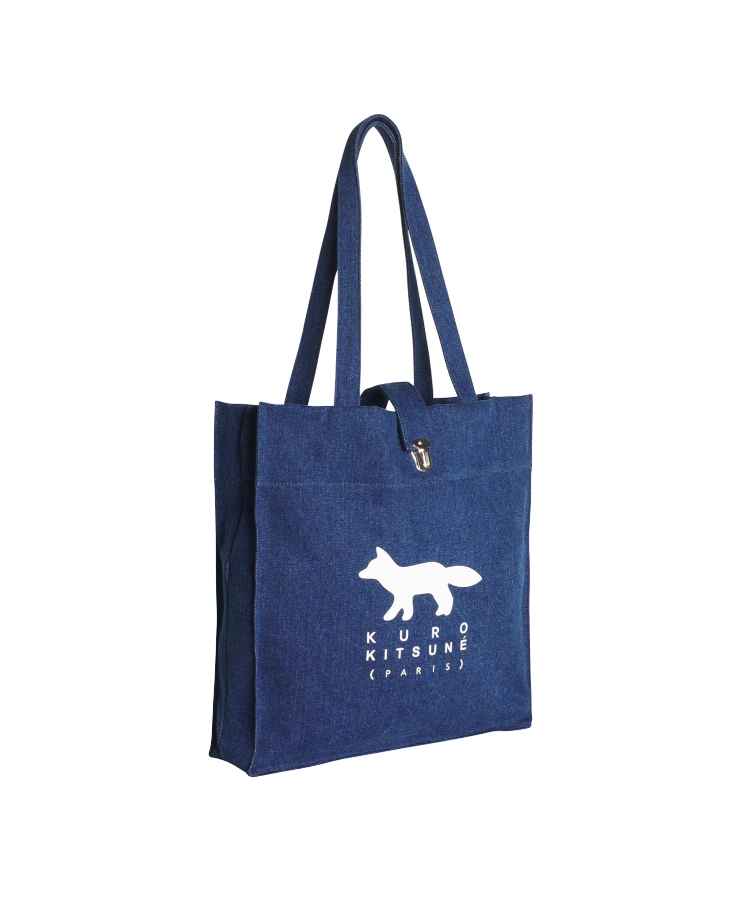 VINYL FOX TOTE BAG | KURO × Maison Kitsuné | Denim tote bag VINYL FOX TOTE BAG | KURO × Maison Kitsuné | Denim tote bag