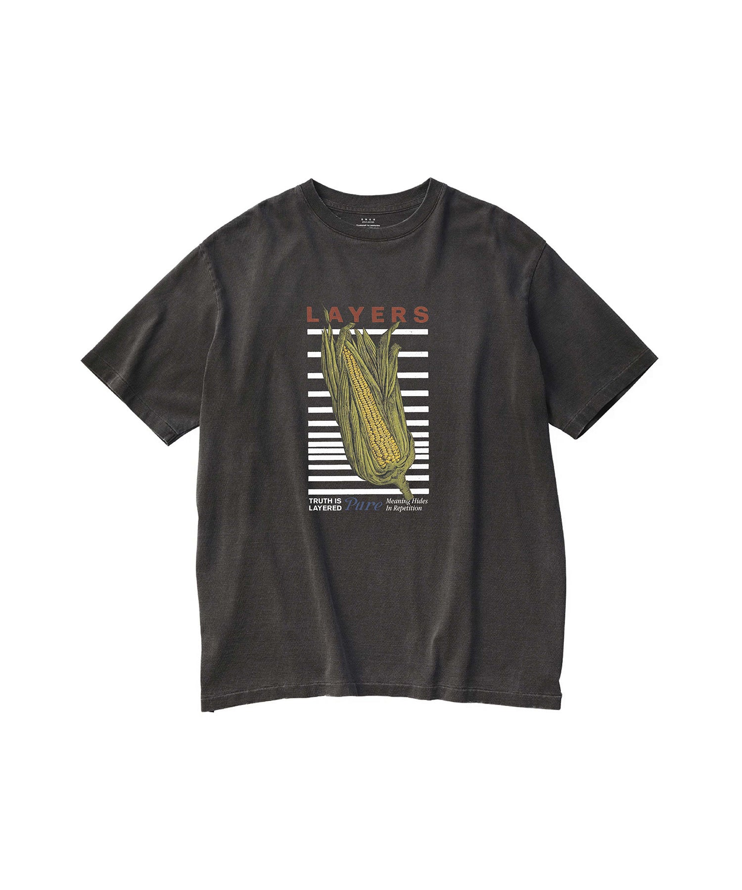 17/-ROUND SHAPE DYED TEE "LAYERS"