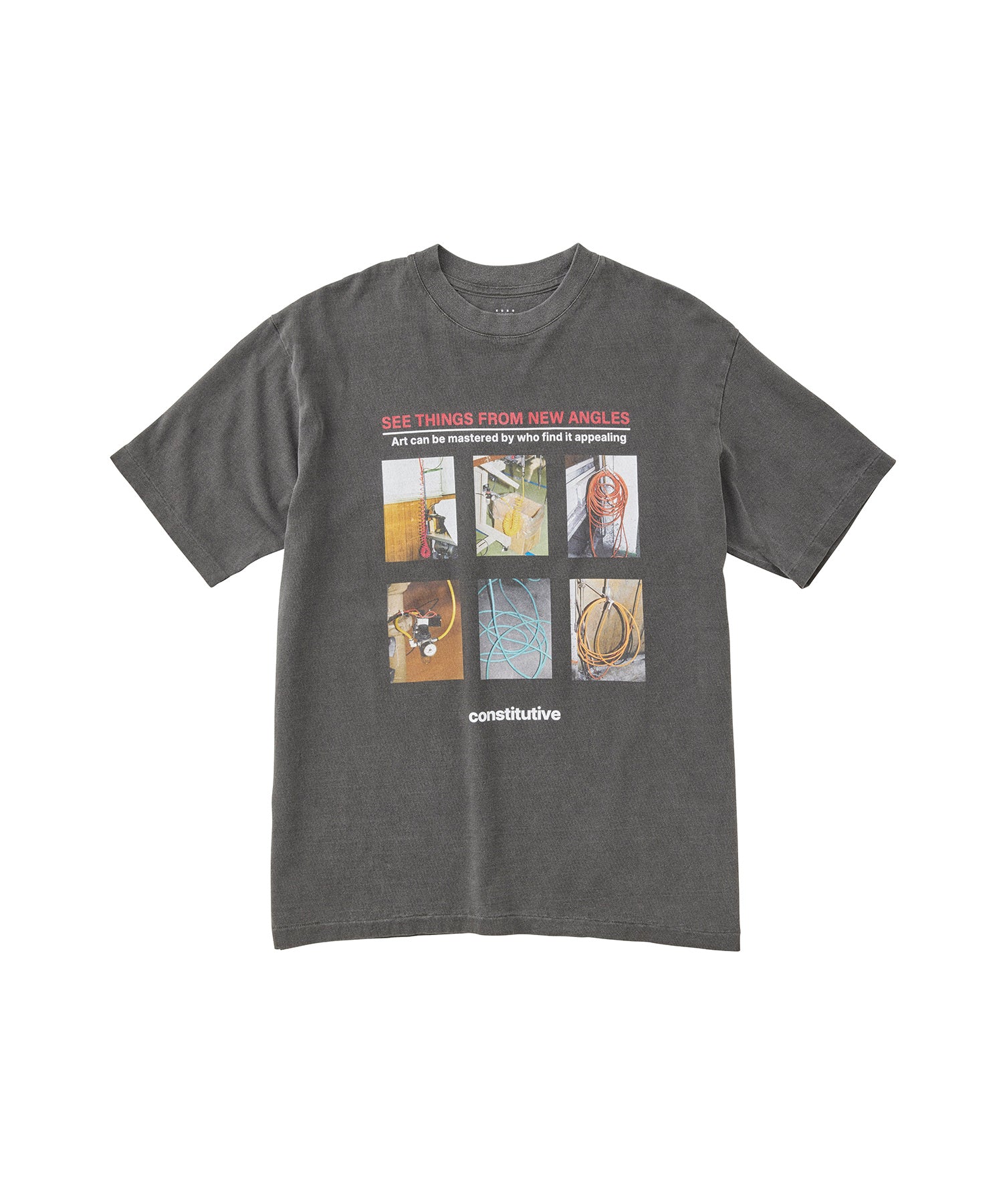 17/-ROUND SHAPE DYED TEE "Constitutive"