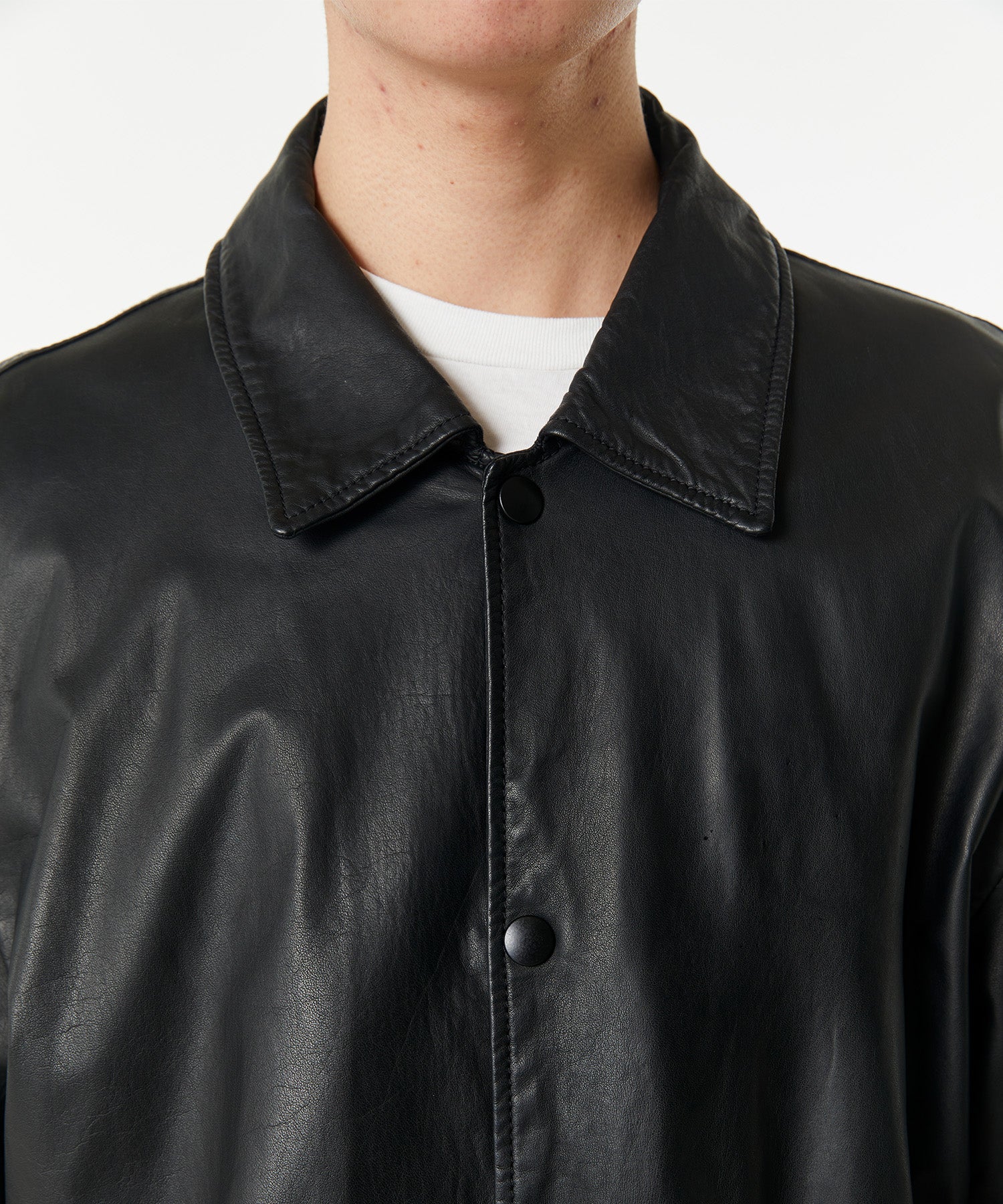 Coach black shop leather jacket