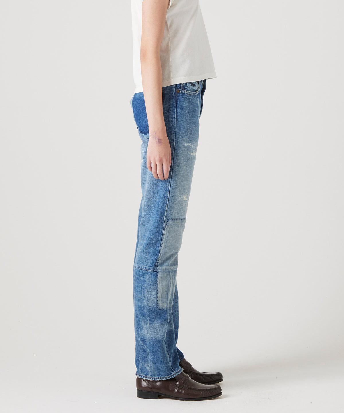 MAISON KITSUNÉ X KURO PATCHWORK DENIM PANTS