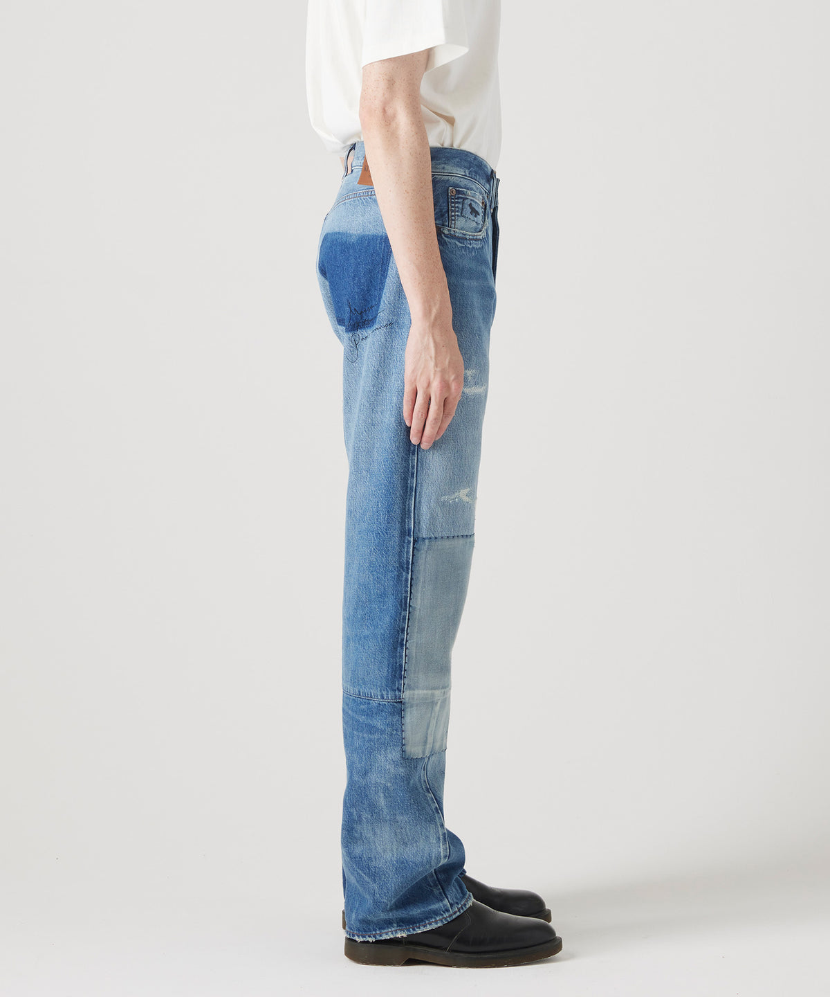 MAISON KITSUNÉ X KURO PATCHWORK DENIM PANTS