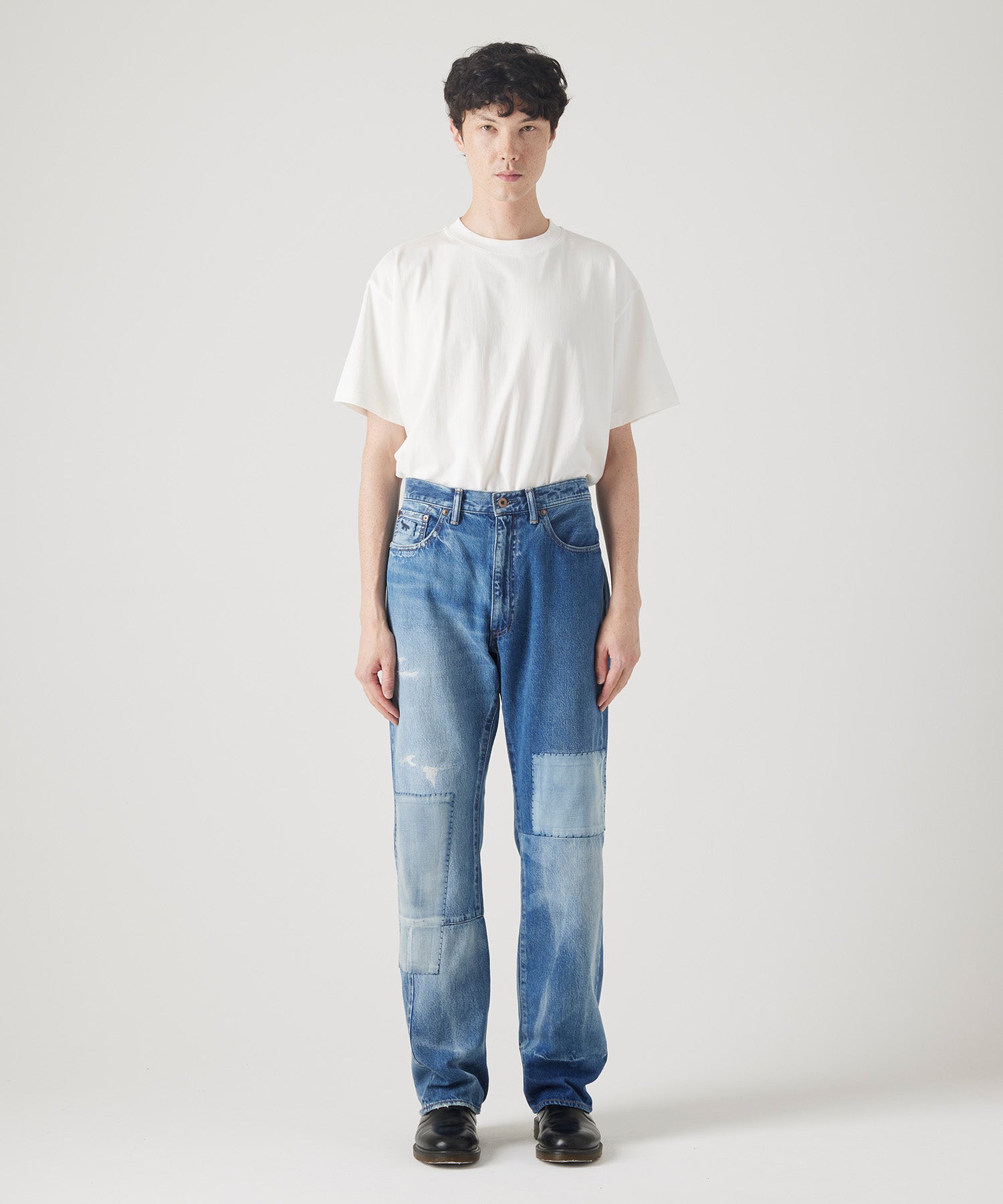 MAISON KITSUNÉ X KURO PATCHWORK DENIM PANTS｜KURO