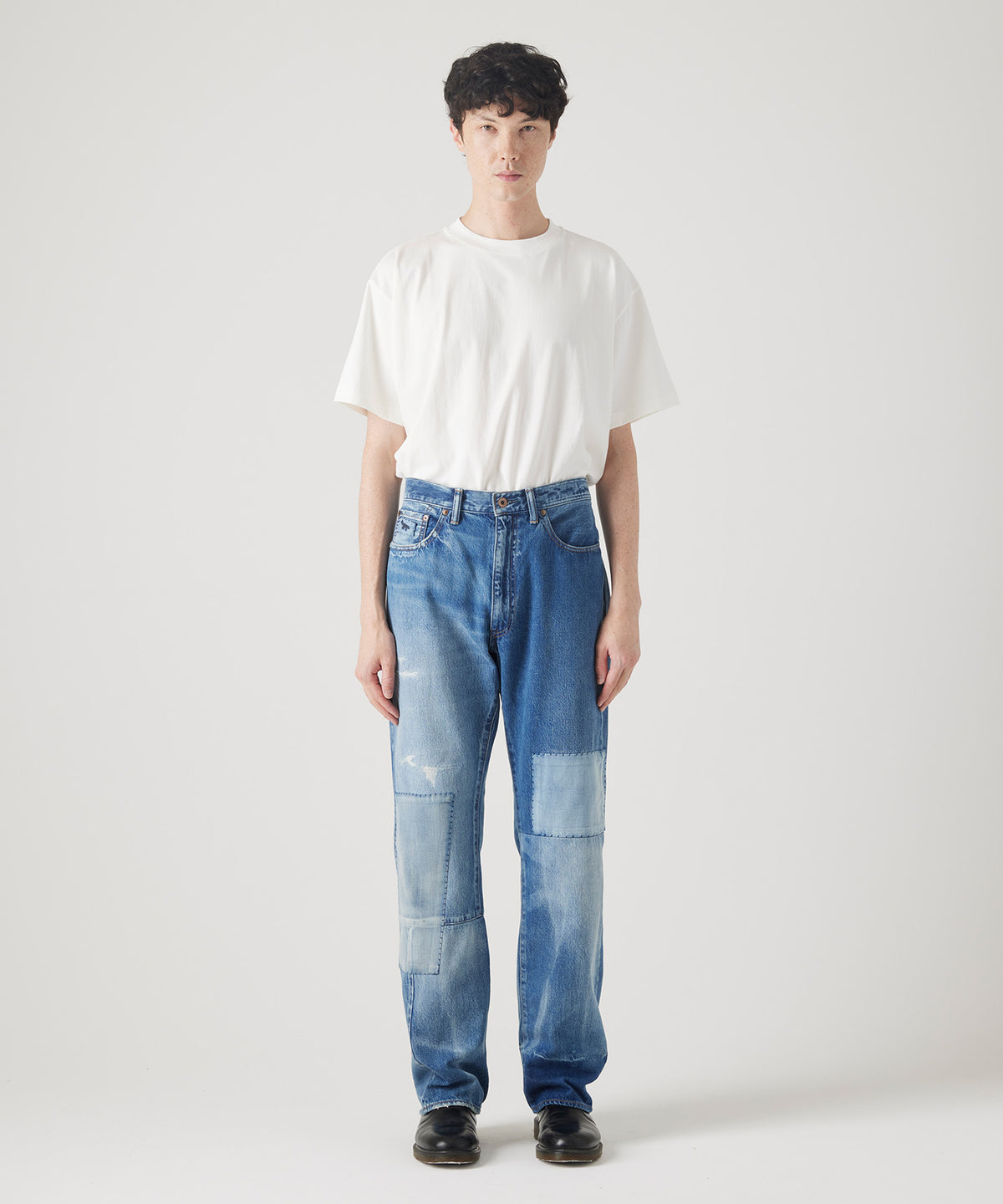 MAISON KITSUNÉ X KURO PATCHWORK DENIM PANTS