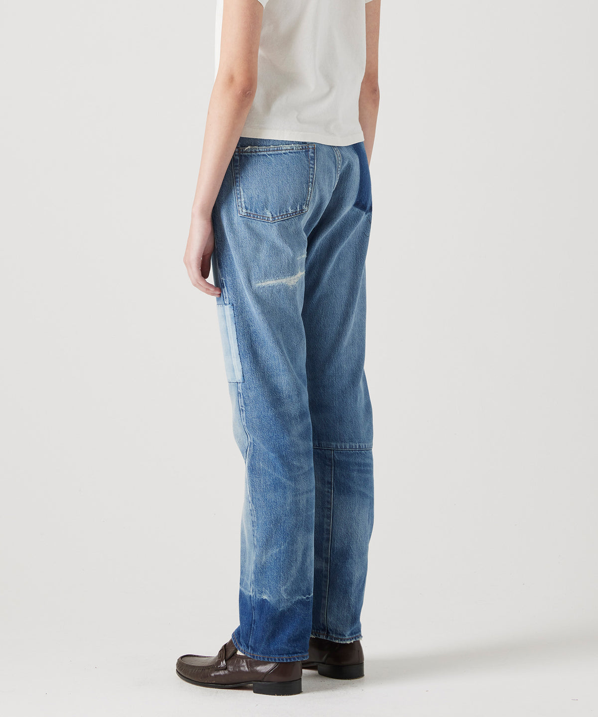 MAISON KITSUNÉ X KURO PATCHWORK DENIM PANTS