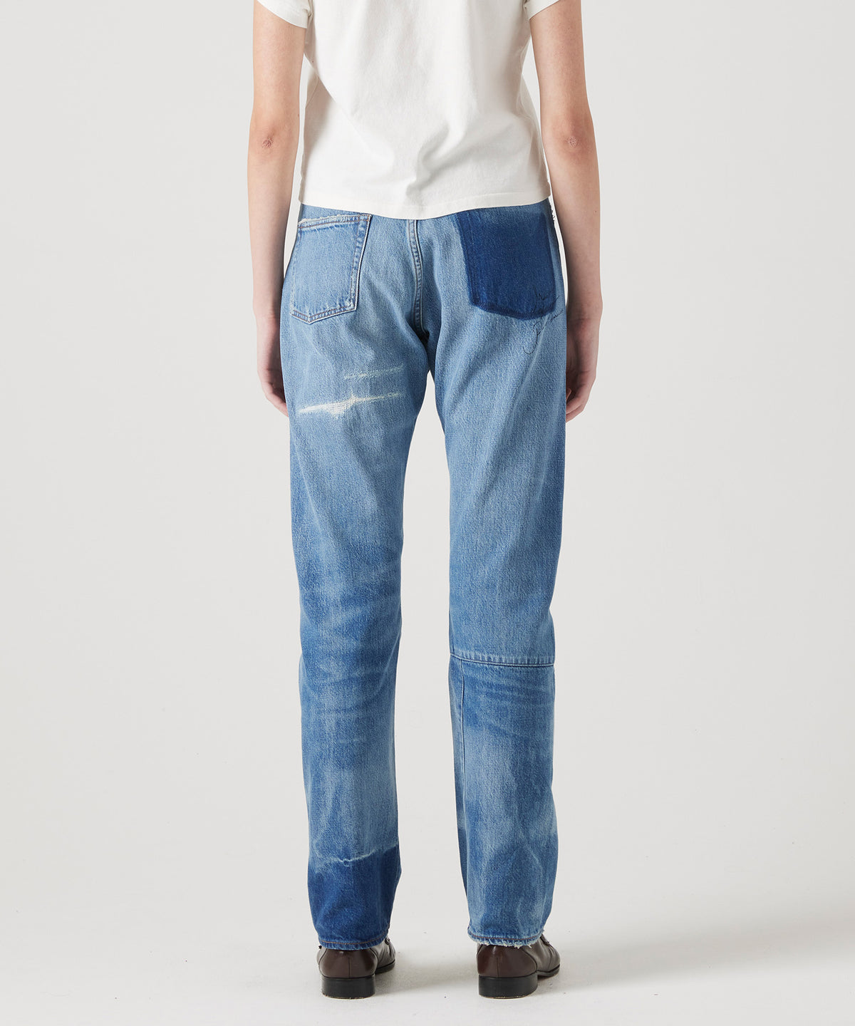 MAISON KITSUNÉ X KURO PATCHWORK DENIM PANTS